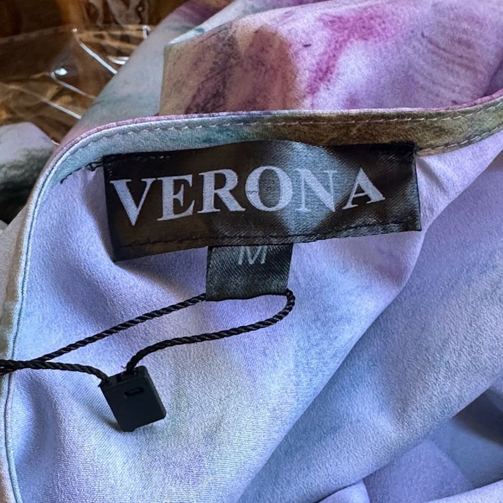 Verona Blue & Purple Bow Tie Blouse - Picture 14 of 16